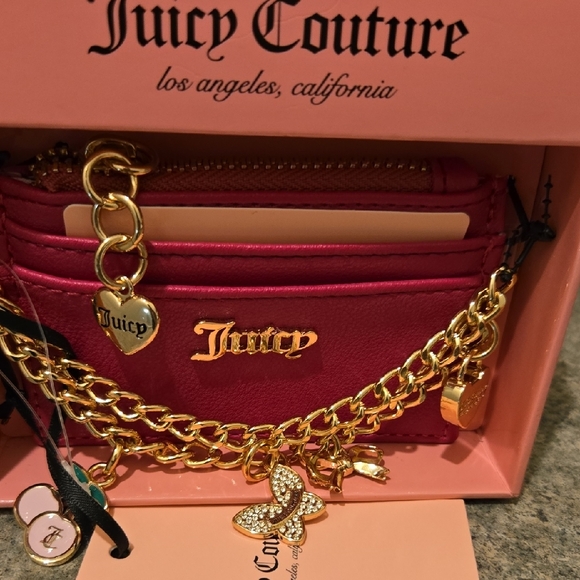 Juicy Couture Pink Key & Card Holder - Picture 3 of 4